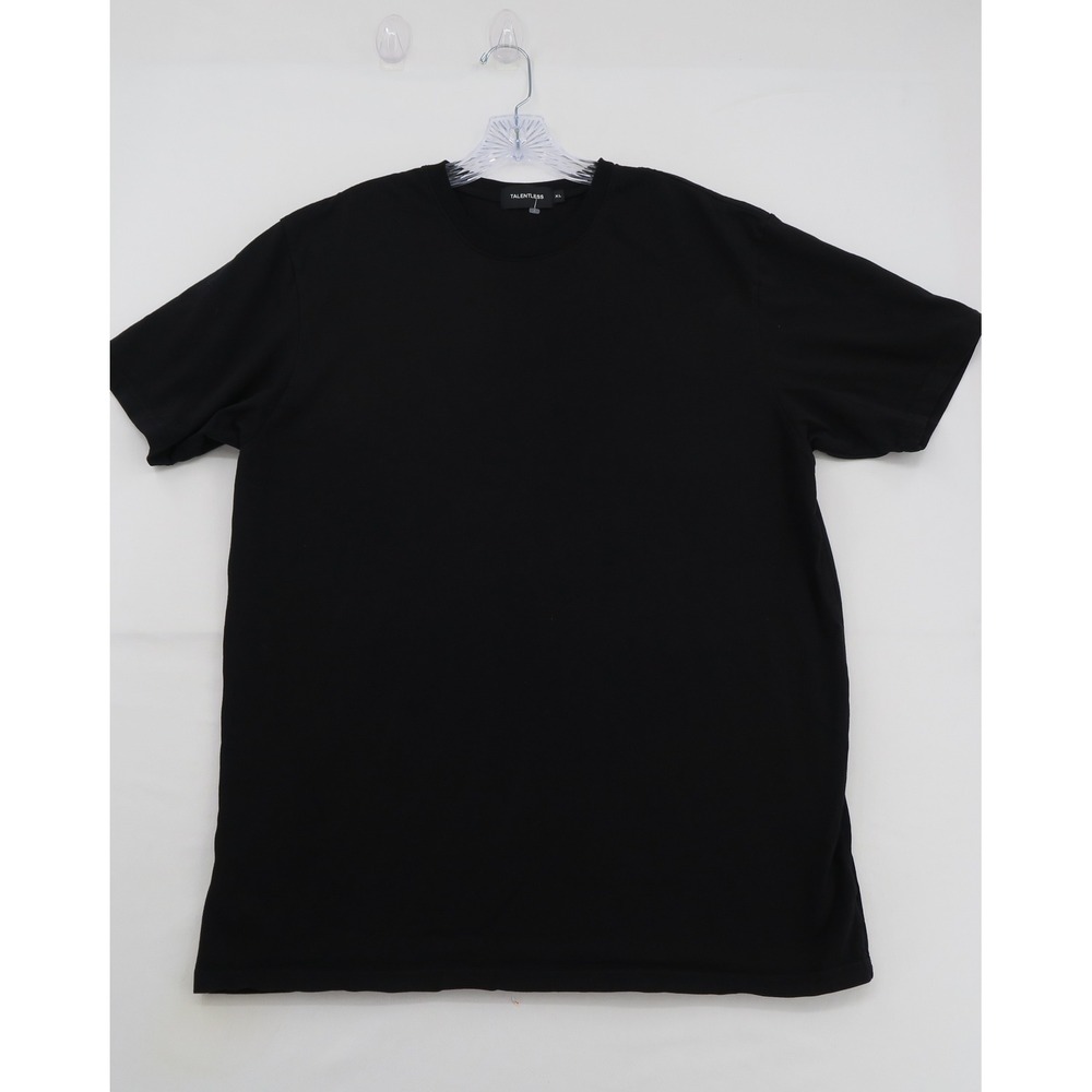 Talentless Mens Black Short Sleeve Crewneck Cotton T-Shirt XL